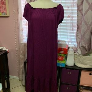 Off the shoulder high low dress